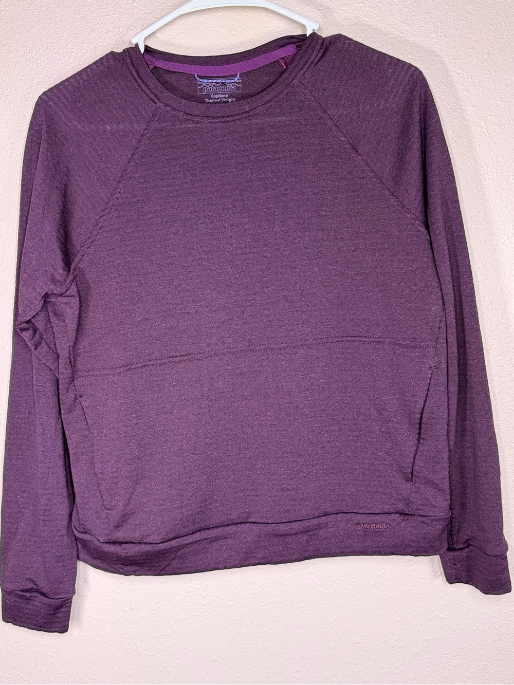 Patagonia Plum Heather Capilene Thermal Weight Women's Long Sleeved Crew